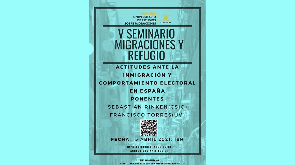 V Seminario Migraciones Y Refugio Con Las Intervenciones De Sebastian Rinken (iesa Csic) Y Alvaro Torres (uv)